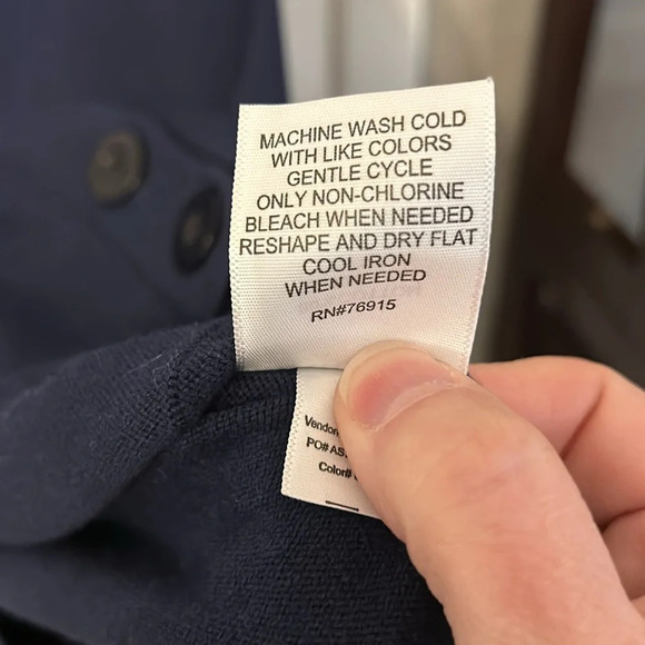 Appleseeds Women’s (S) Navy Blue Deep V  Cardigan Sweater Longline Comfy NWT - Picture 5 of 5